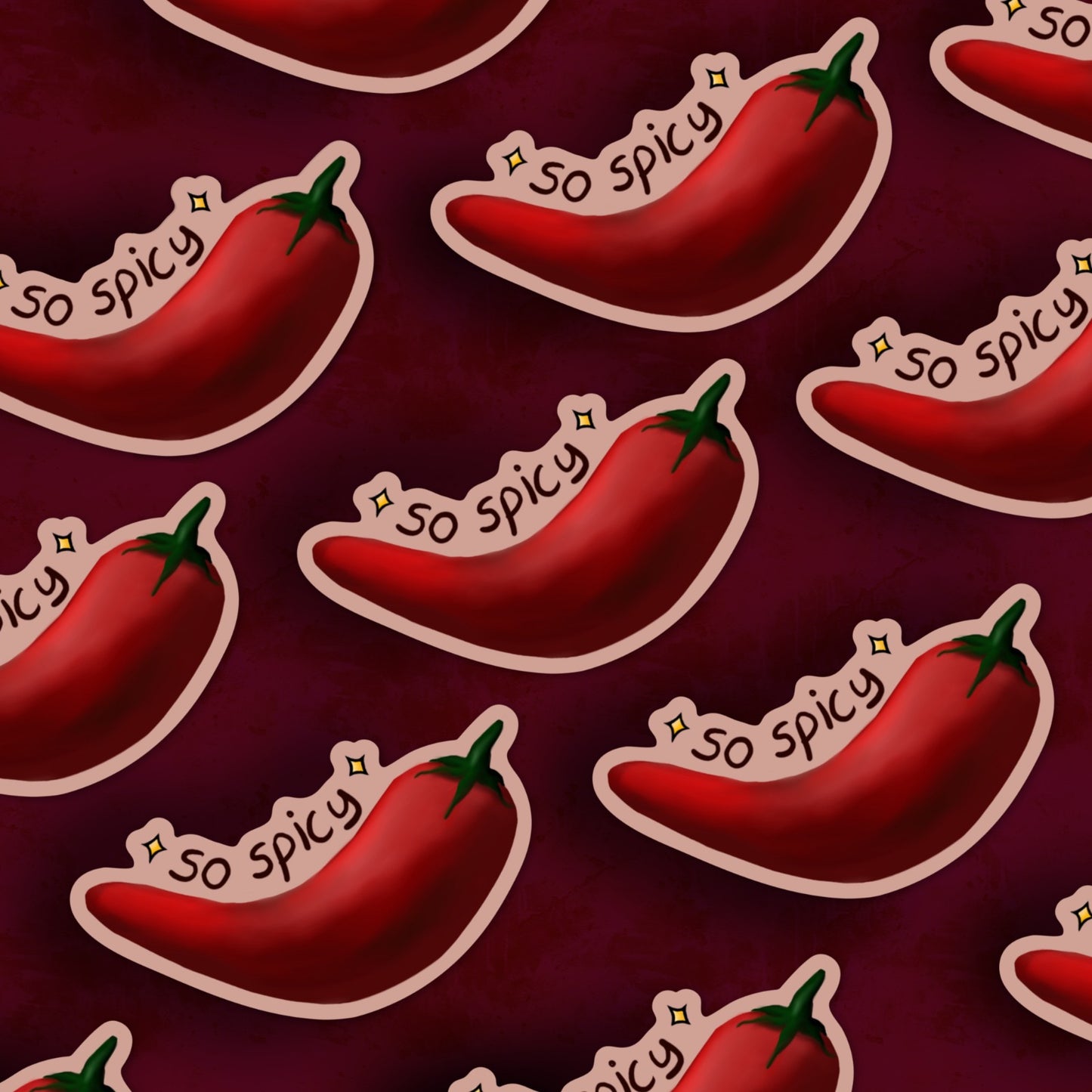 "So spicy" waterproof sticker