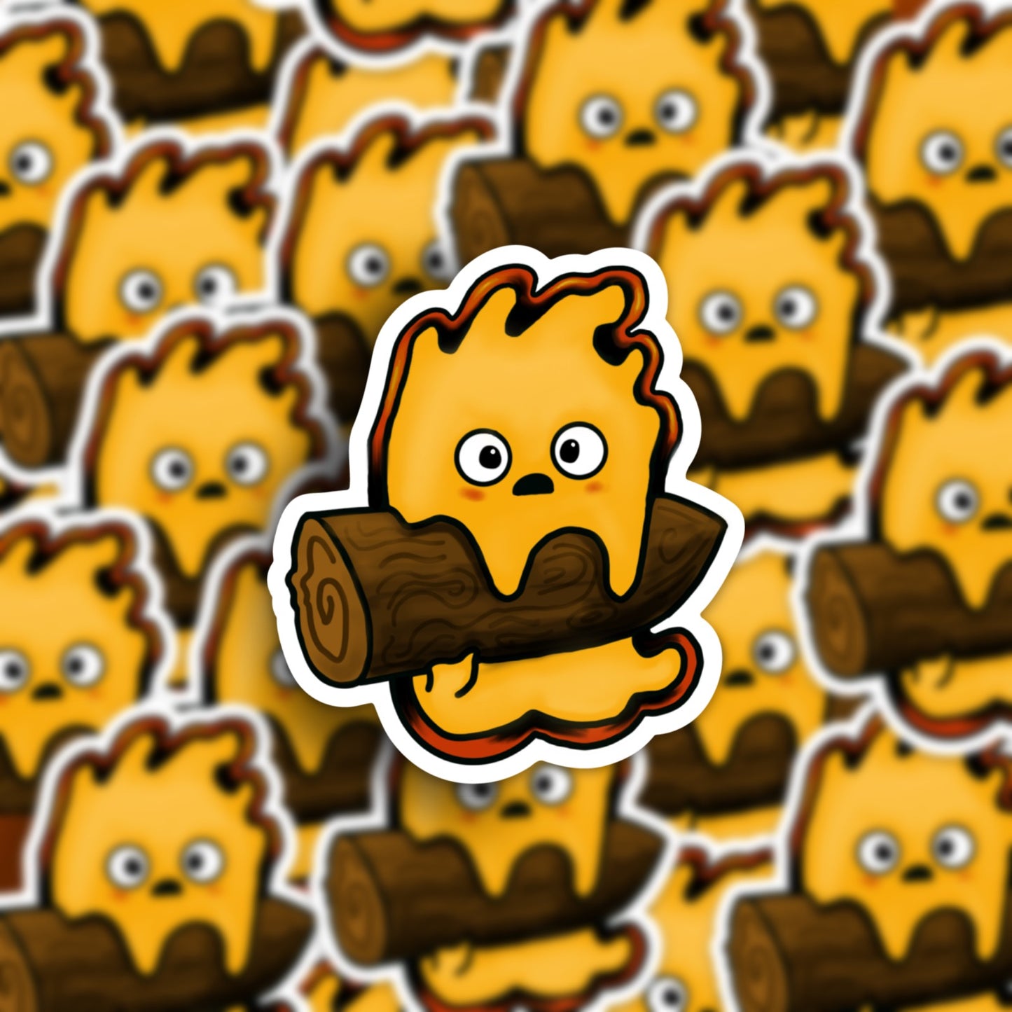 "Calcifer" waterproof sticker