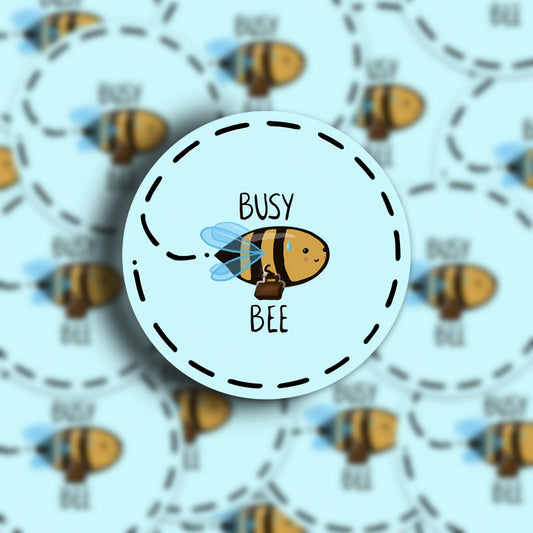 "Busy Bee" waterproof sticker