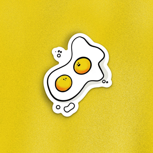 "Eggos" waterproof sticker