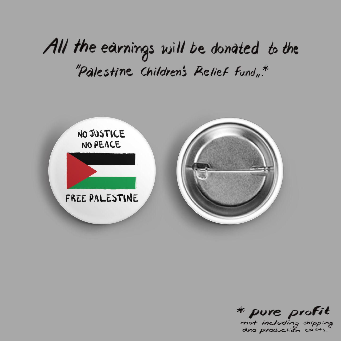 ‘’Free Palestine” badge