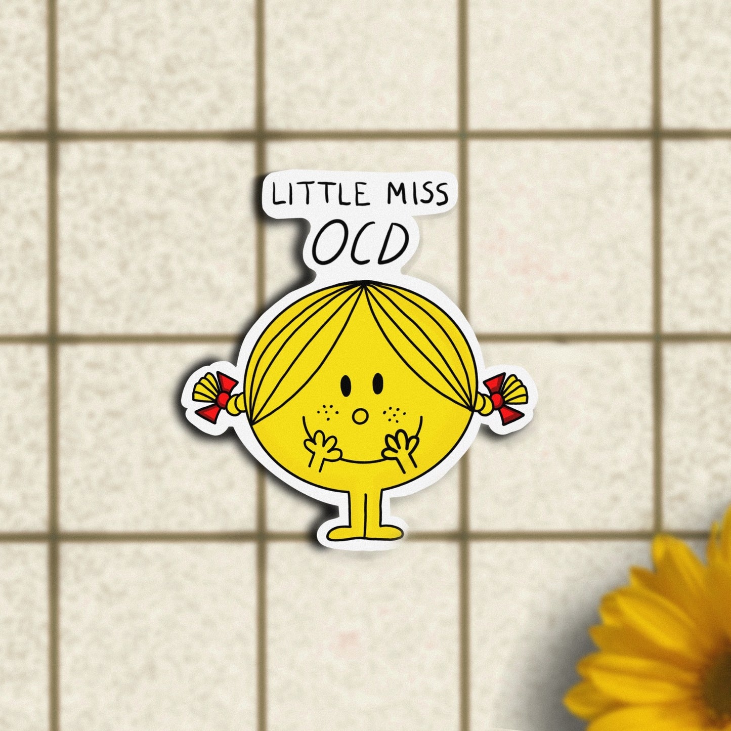 "Little Miss OCD" waterproof sticker