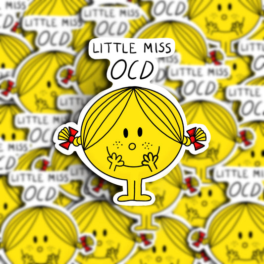 "Little Miss OCD" waterproof sticker